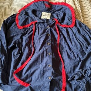 Damson Madder PJ Navy Skirt and bottoms